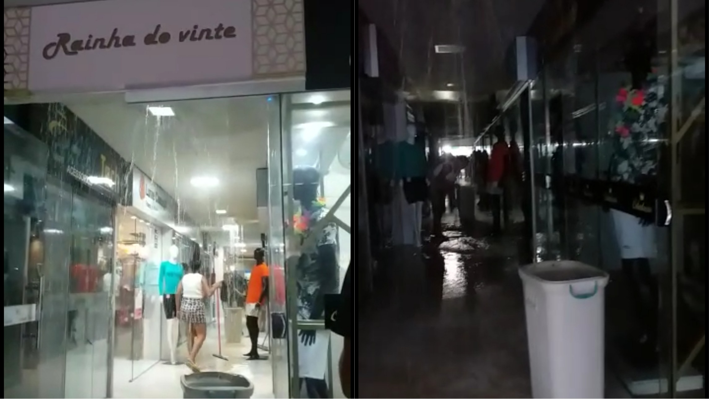 Chuva invadiu lojas e provocou prejuízos para vendedores